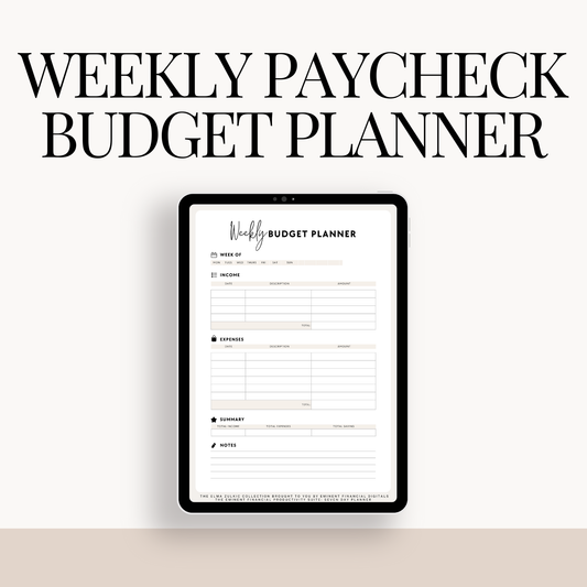 THE EMINENT FINANCIAL WEEKLY PAYCHECK BUDGET PLANNER